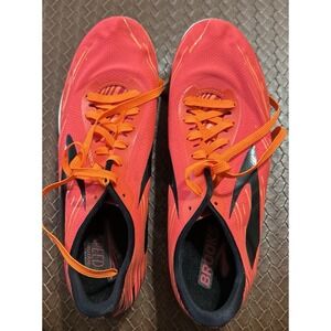 Brooks Mach 18 Track Spike Running Shoes Orange Black MPN 1202291B067